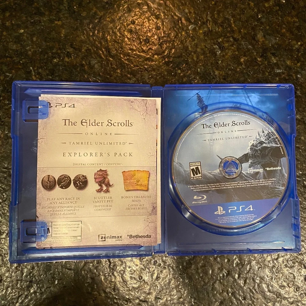 PS4 The Elder Scrolls Online Tamriel Unlimited video game Playstation 4